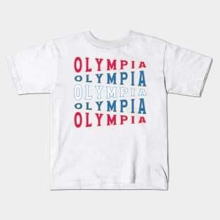 TEXT ART USA OLYMPIA Kids T-Shirt